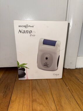 Micro Pedi Nano Pro Electric Foot Callus Remover - White with Blue Roller